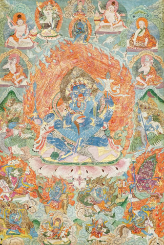 A 'Mahakala' thangka, Tibet, 19th C.