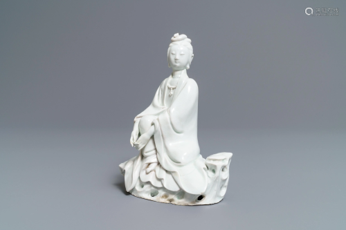 A Chinese Dehua blanc de Chine model of a seated