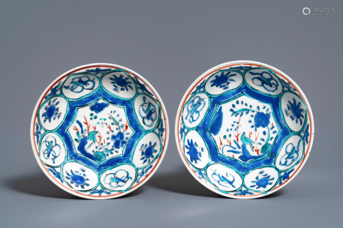 A pair of Japanese Wanli-style Kakiemon plates, E…
