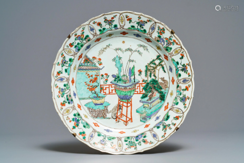 A Chinese famille verte dish with Johanneum mark,