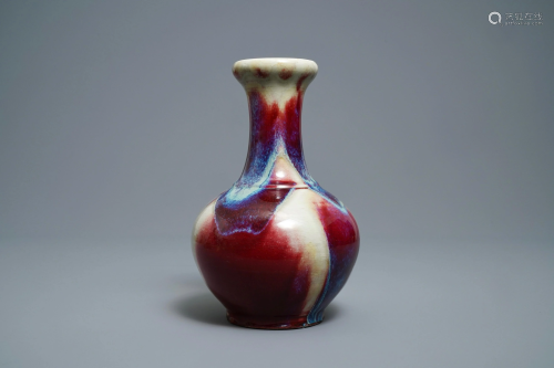 A Chinese flambé-glazed vase, Qianlong