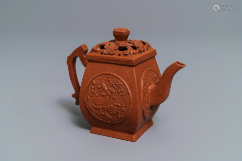 A Chinese Yixing stoneware teapot and cover, …