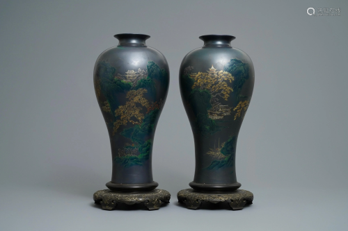 A pair of large Chinese Shen Shaoâ€™an type decora…