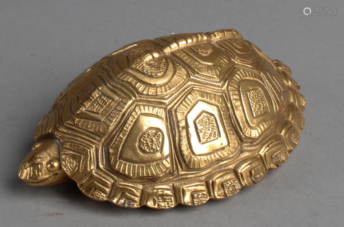 A Gilt Bronze Turtle Ornament