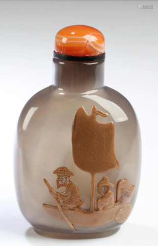 Chinese Agate Snuff Bottle