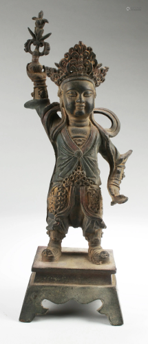 Chinese Bronze Deity Statue