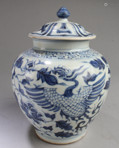Chinese Blue & White porcelain Jar