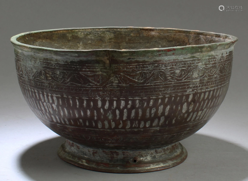 A Bronze Round Bowl