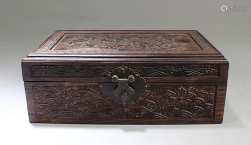 Chinese Hardwood Rectangular Box