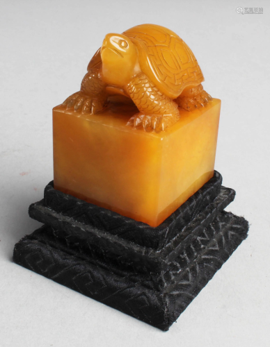 Chinese Soapstone Seal with Stand