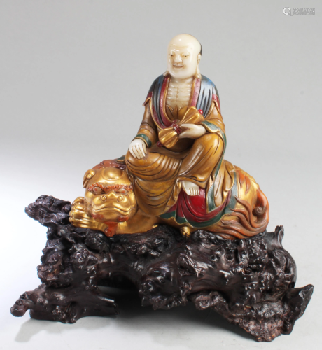 Chinese Soapstone Bodhisattva Statue