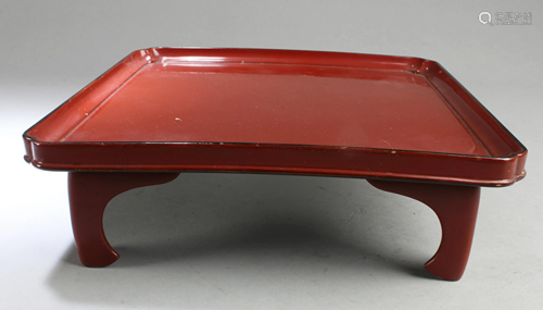 Chinese Square Shaped Lacquer Tray