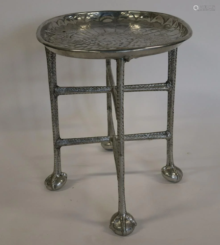 Arthur Court Signed Aluminum Tray Top Table