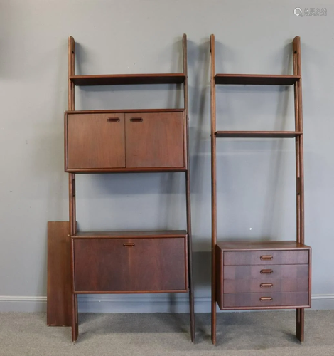 Midcentury Danish Modern Teak Wall Unit.