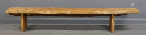 Vintage Nakashima Style Wood Bench