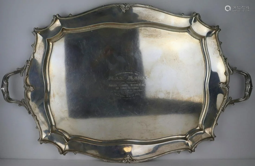 STERLING. Large Gorham Sterling Serving Tray.