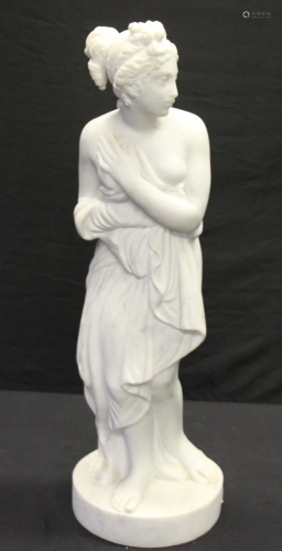 Menc Relli Signed Marble Sculpture Of A Beauty.