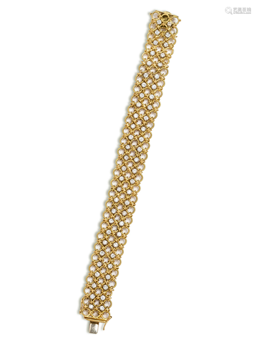 YELLOW GOLD AND DIAMOND BRACELET