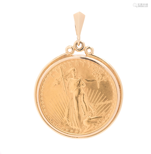 LIBERTY $50 COIN PENDANT