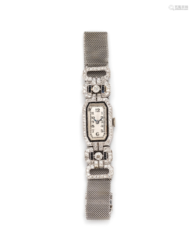 ANTIQUE, DIAMOND WRISTWATCH