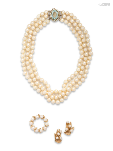 COLLECTION OF CULTURED PEARL JEWELRY