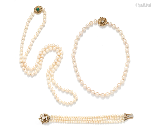 COLLECTION OF CULTURED PEARL JEWELRY