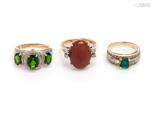 COLLECTION OF GEMSTONE AND DIAMOND …