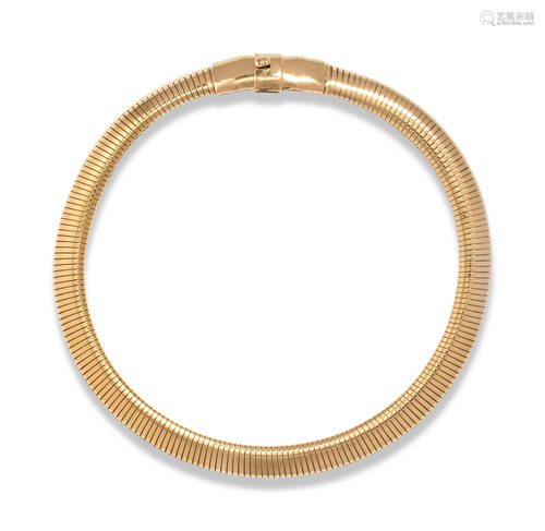 FORSTNER, YELLOW GOLD COLLAR NECKLACE