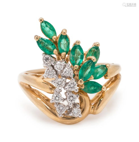 EMERALD AND DIAMOND RING