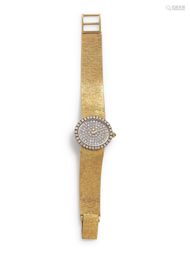 18K YELLOW GOLD AND DIAMOND WRISTWATCH