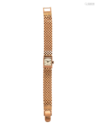 JULES JURGENSEN, 14K ROSE GOLD WRISTWATCH