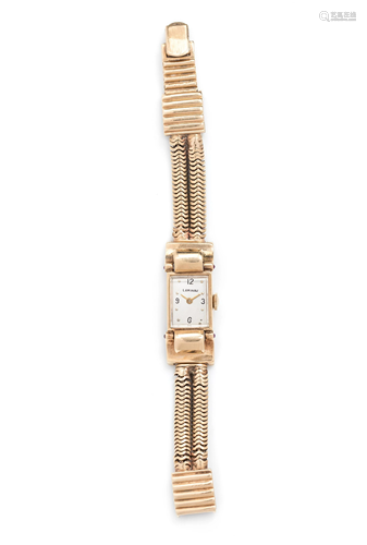 LAMINAU, RETRO, 14K YELLOW GOLD WRISTWATCH