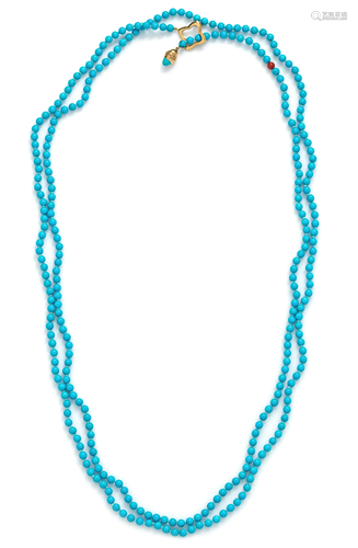 DAVID YURMAN, TURQUOISE LARIAT NECKLACE