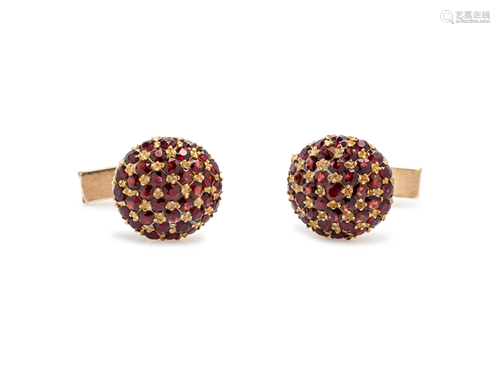 GARNET CUFFLINKS