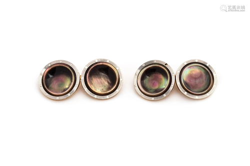 LARTER & SONS, ABALONE CUFFLINKS