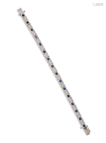 SAPPHIRE AND DIAMOND BRACELET