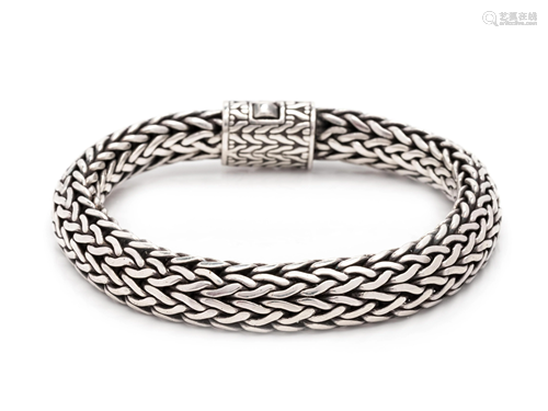 JOHN HARDY, 'CLASSIC CHAIN' SILVER BRACELET