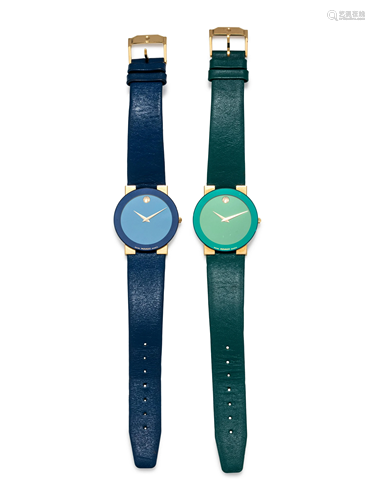 MOVADO, PAIR OF 'SAFIRO' WRISTWATCHES