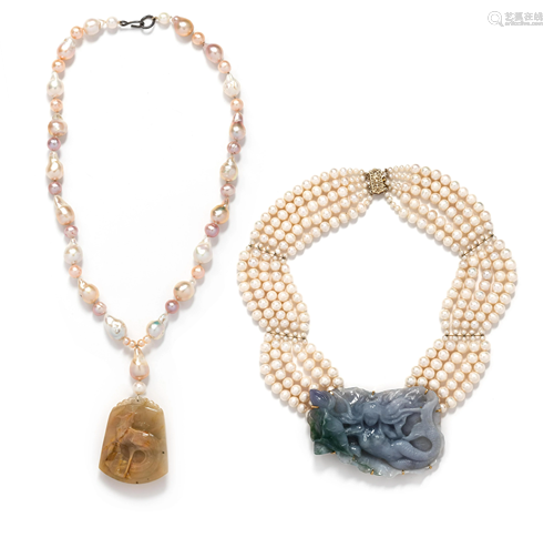 COLLECTION OF CULTURED PEARL AND HARDS…