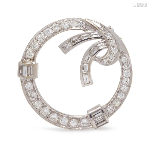 DIAMOND CIRCLE BROOCH