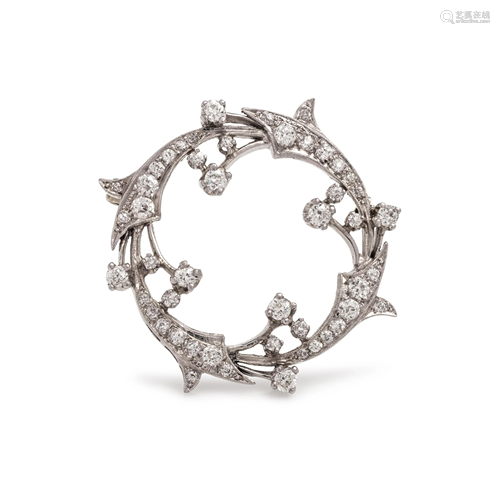 DIAMOND CIRCLE BROOCH