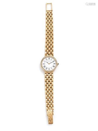 TIFFANY & CO., 14K AND DIAMOND WRISTWATCH