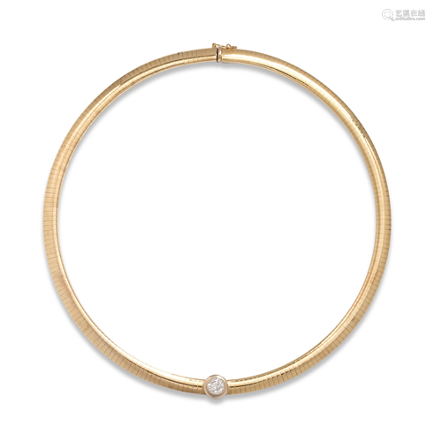 YELLOW GOLD AND DIAMOND COLLAR NECKLACE