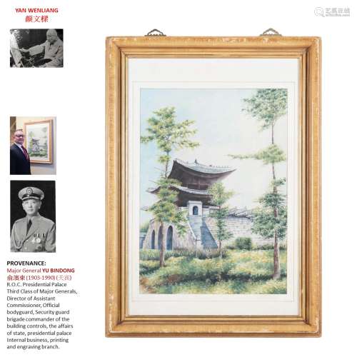 YAN WENLIANG 颜文樑 FRAMED PAINTING