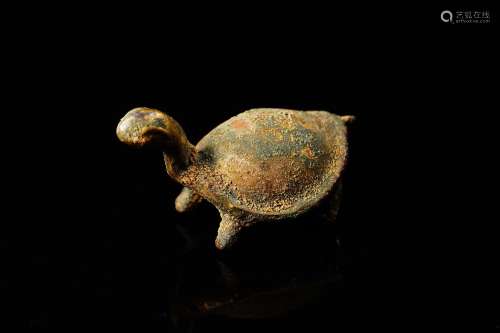 汉-铜鎏金龟