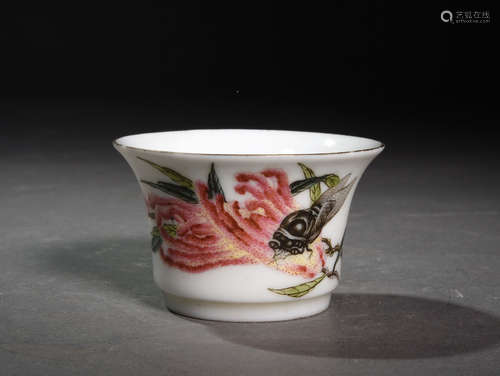 A ENAMEL  DUO  FU  CUP OF  