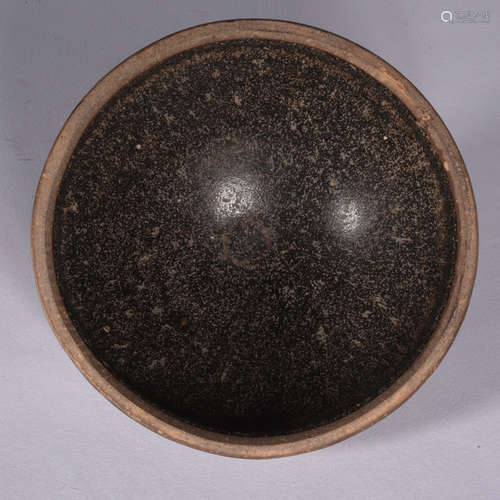 Jian Kiln Black Glazed Bowl with Rabbit Hair Pattern