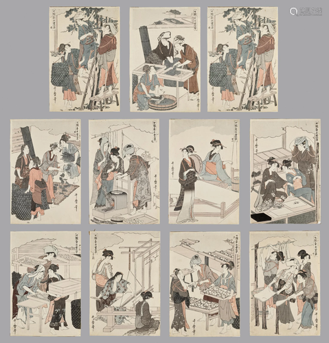 KITAGAWA UTAMARO: 10 COLOR WOODBLOCK PRI…