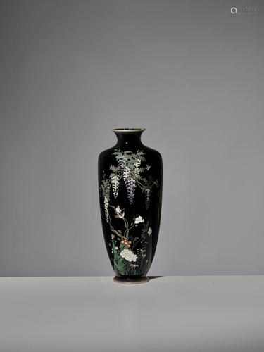 A FINE CLOISONNE ENAMEL VASE