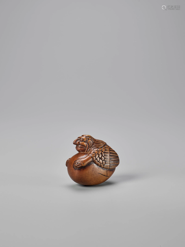 FURAI: A WOOD NETSUKE OF TENGU NO TAM…